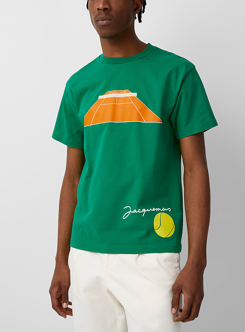 Jacquemus: Le t-shirt tennis Vert pour homme