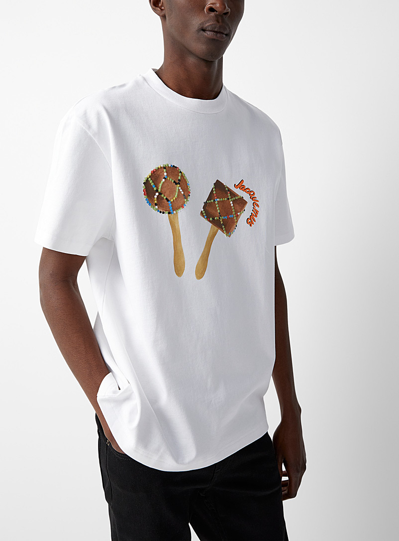 Jacquemus: Le t-shirt Maraca Blanc pour homme