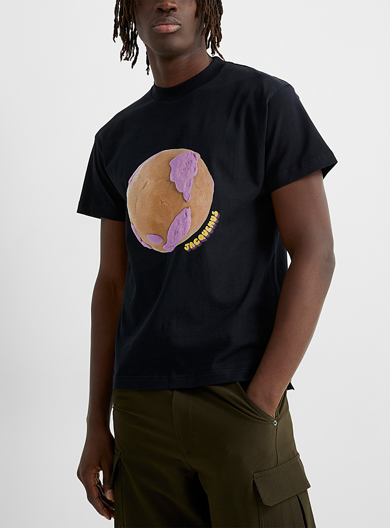 Jacquemus: Le t-shirt Monde Noir pour homme