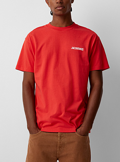Jacquemus: Le t-shirt signature Jacquemus Rouge pour homme