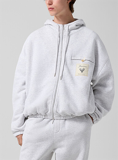 Jacquemus: Le sweat &agrave; capuche zipp&eacute; Torneo Gris pour homme
