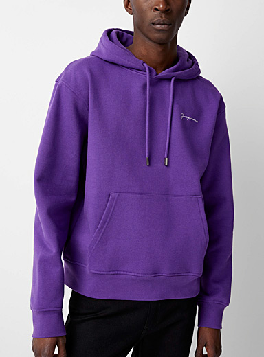 Embroidered signature purple hoodie | Jacquemus | | Simons