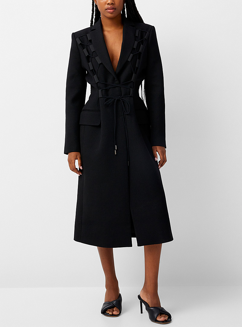 Jacquemus Black Lacciu coat for women