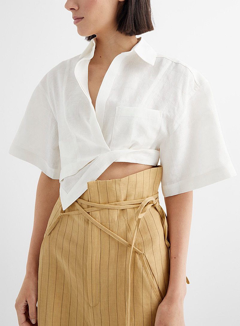 Jacquemus Ecru/Linen Capri shirt for women