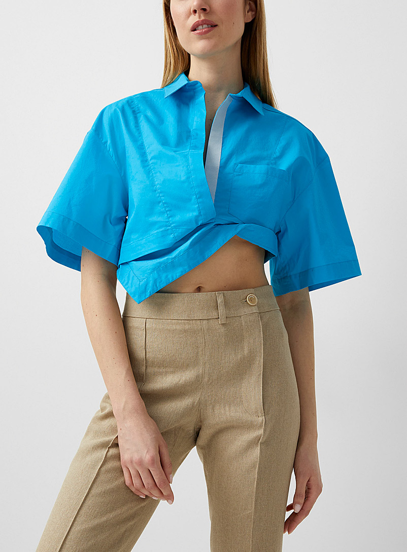 Jacquemus: La chemise Capri Sarcelle-turquoise-aqua pour femme