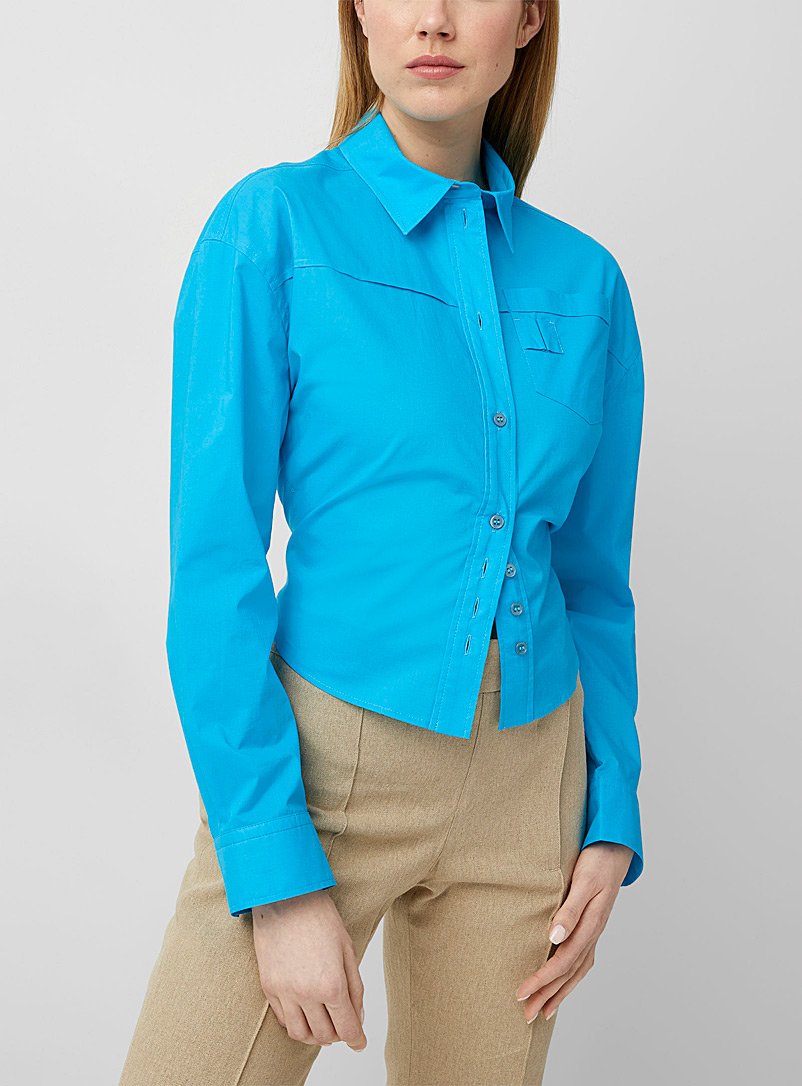 Jacquemus: La chemise Aqua Sarcelle-turquoise-aqua pour femme