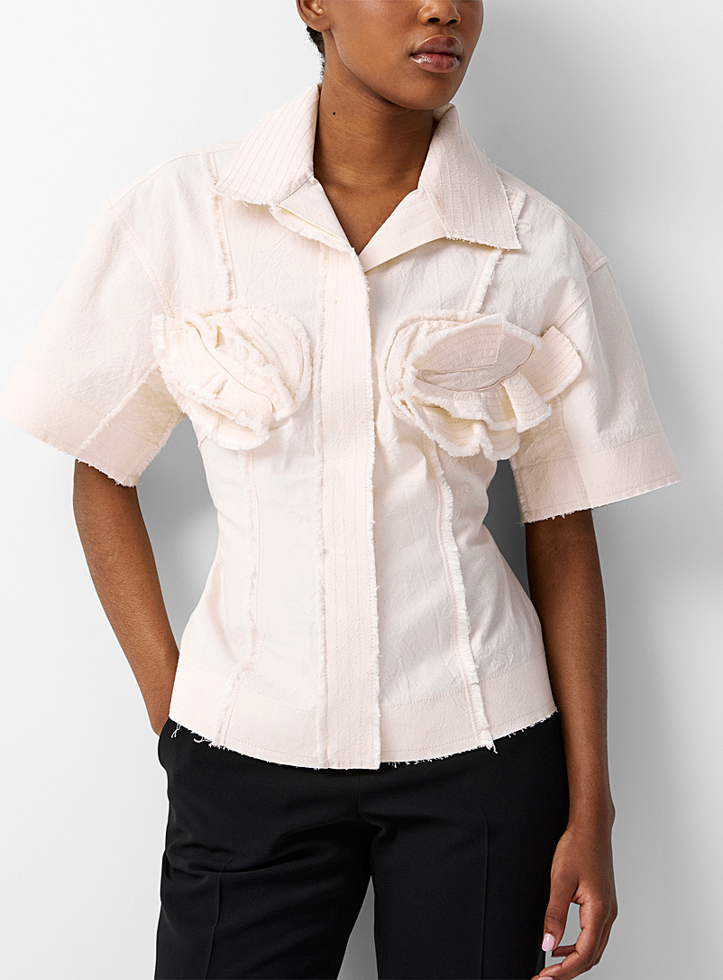 Jacquemus: La blouse Artichaut Ivoire blanc os pour femme
