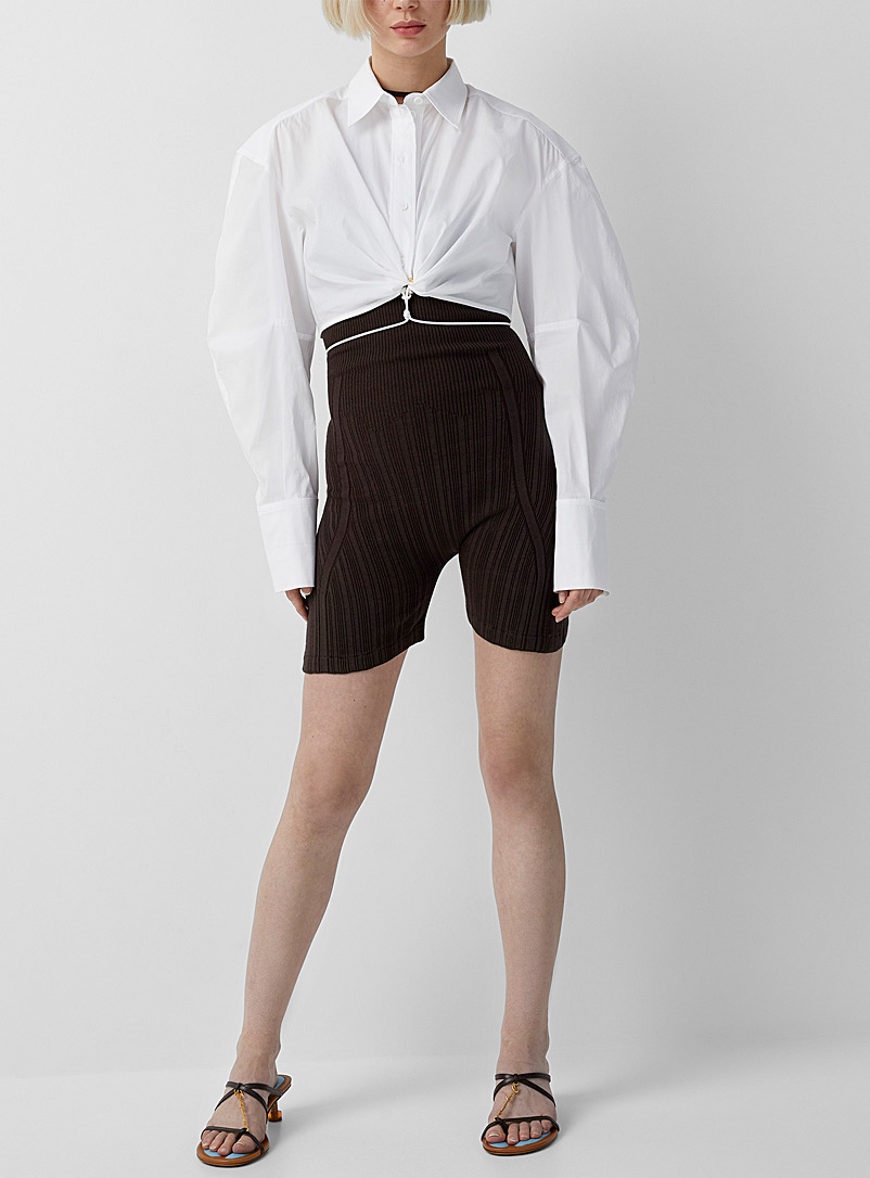 Jacquemus: La chemise courte Plidao Blanc pour femme