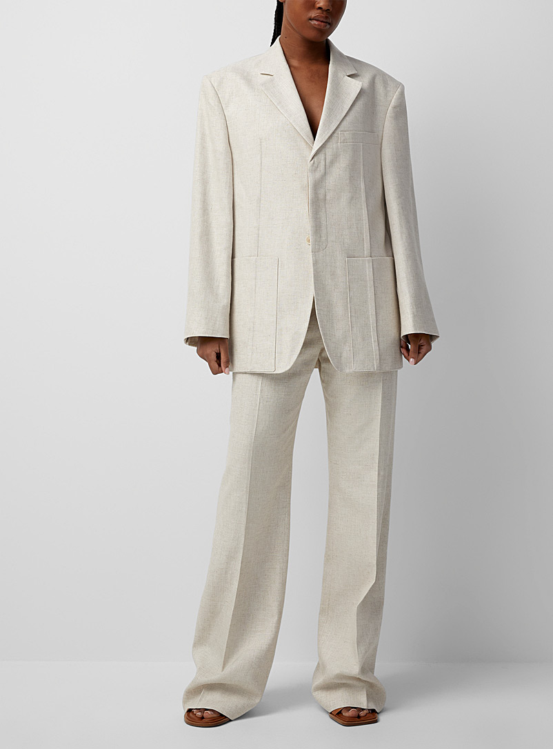 Jacquemus Ivory White Sauge pant for women
