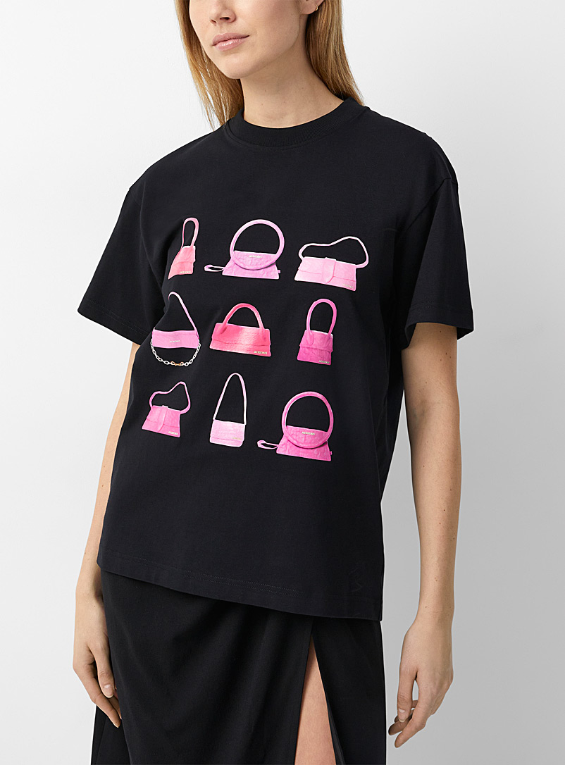 Jacquemus Patterned Black Handbags T-shirt for women