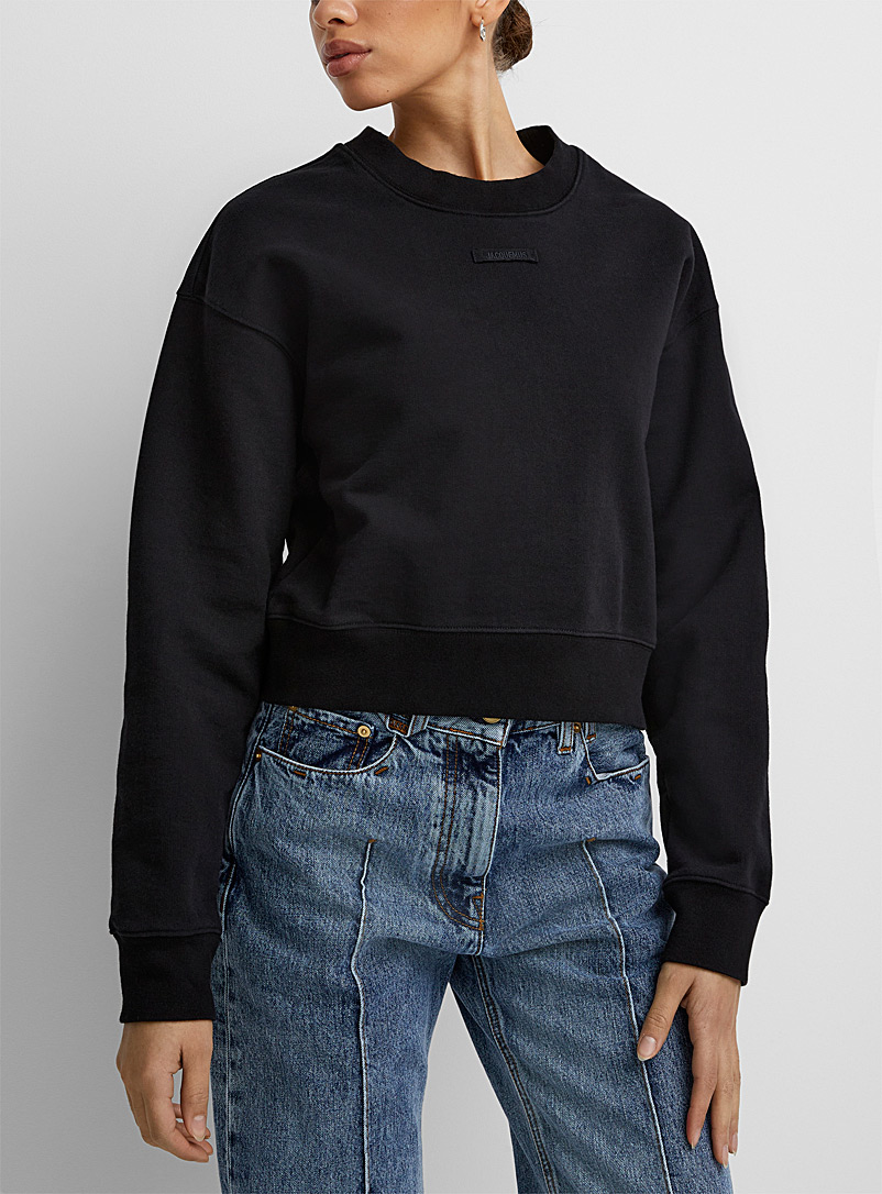 Jacquemus Black Gros Grain sweatshirt for women