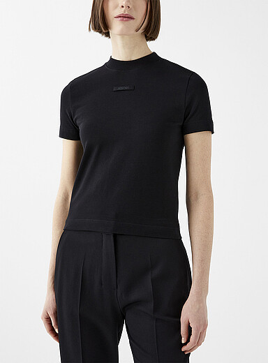 Jacquemus: Le t-shirt Gros Grain Noir pour femme