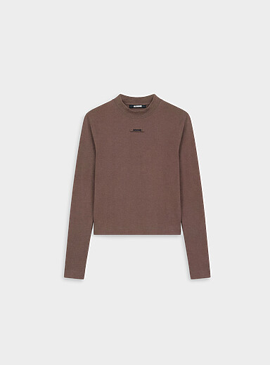 Jacquemus: Le t-shirt Gros Grain Brun pour femme