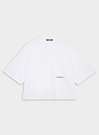 Jacquemus: Le t-shirt Le Palmier Blanc pour femme