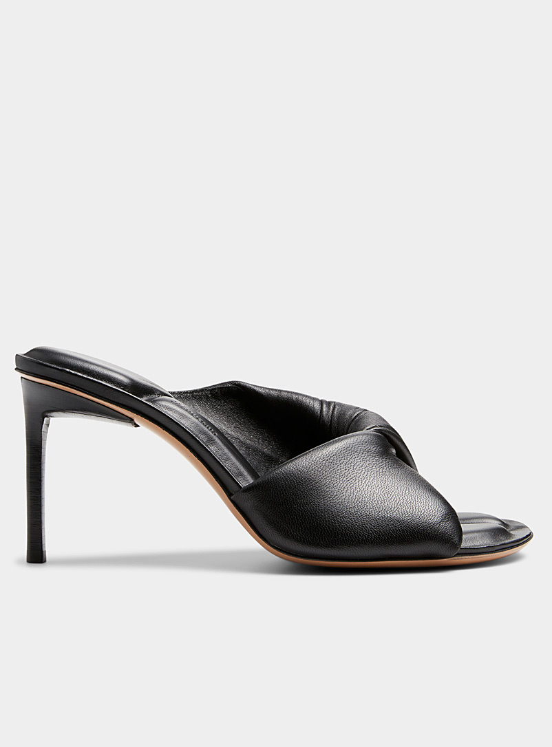Jacquemus Black Nappa leather Bagnu mules for women