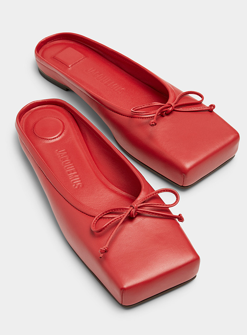 Jacquemus Red Square-toe ballet mules Women for women