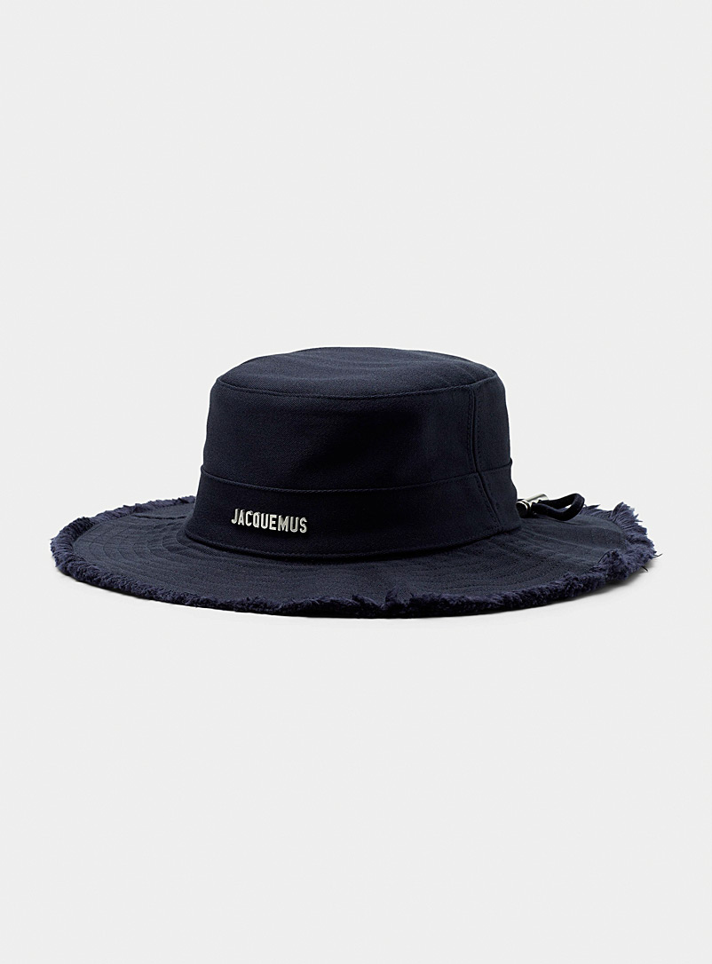 Jacquemus Marine Blue Artichaut navy bucket hat for women