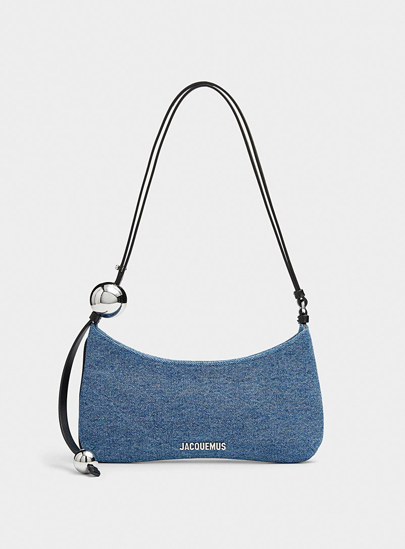 Jacquemus Blue Le Bisou Perle denim bag for women