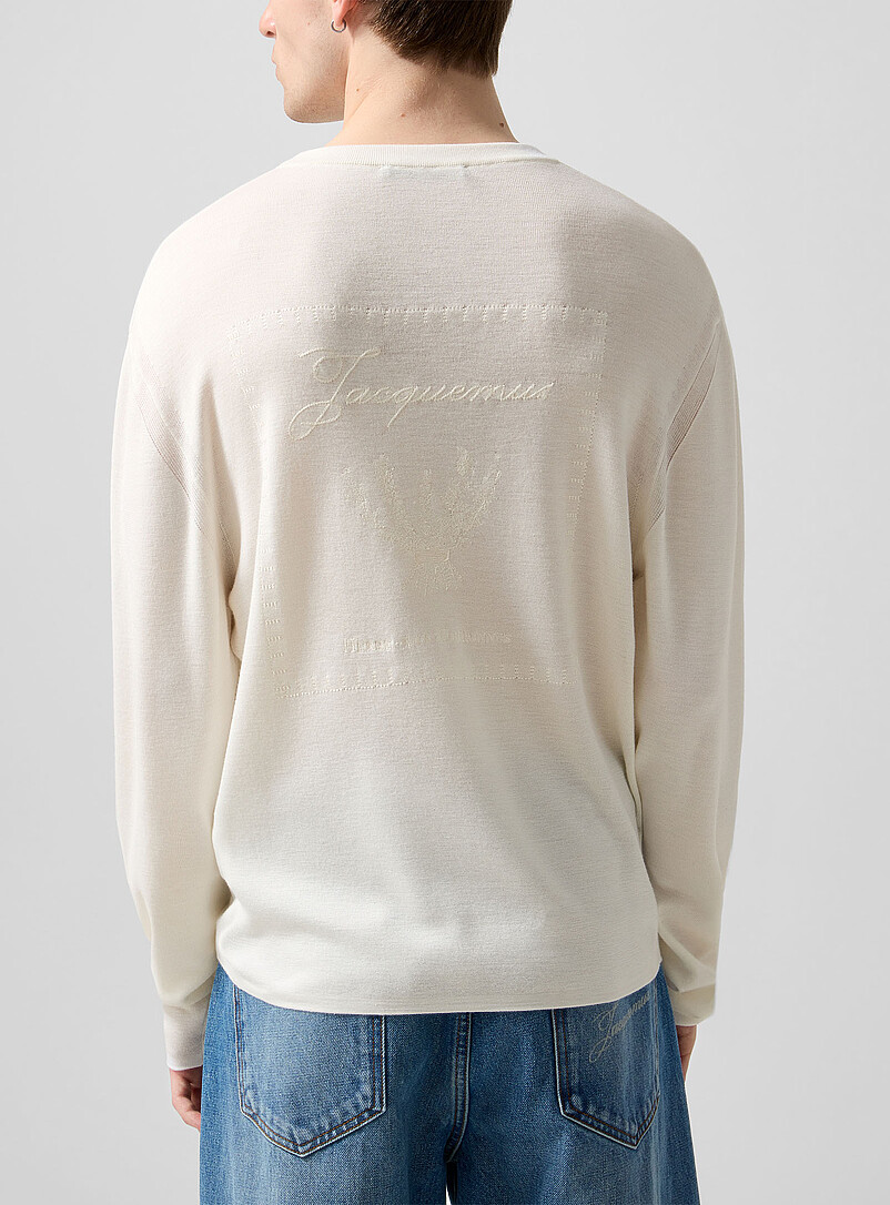 Rosemary Embroidered-Back Fine-Knit Sweater