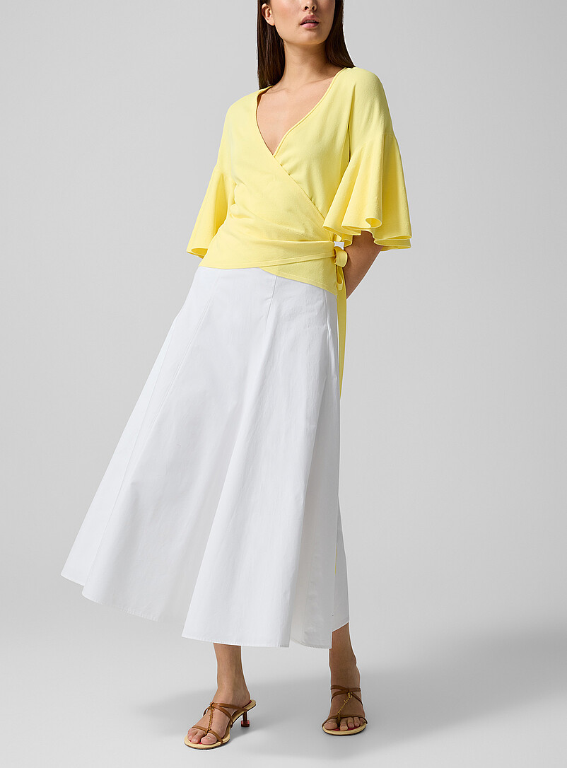 Triangle flared poplin skirt product image (primary)