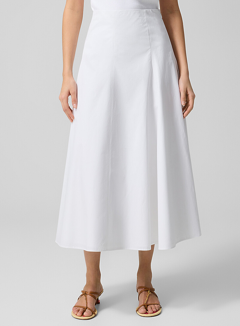 Triangle flared poplin skirt product image 2
