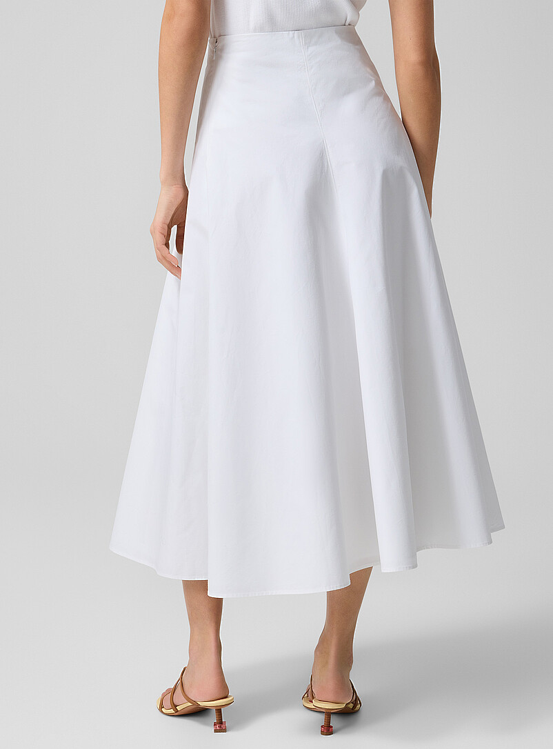 Triangle flared poplin skirt product image 3