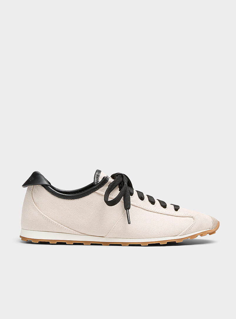 Les Tennis canvas and leather sneakers Women product image (primary)