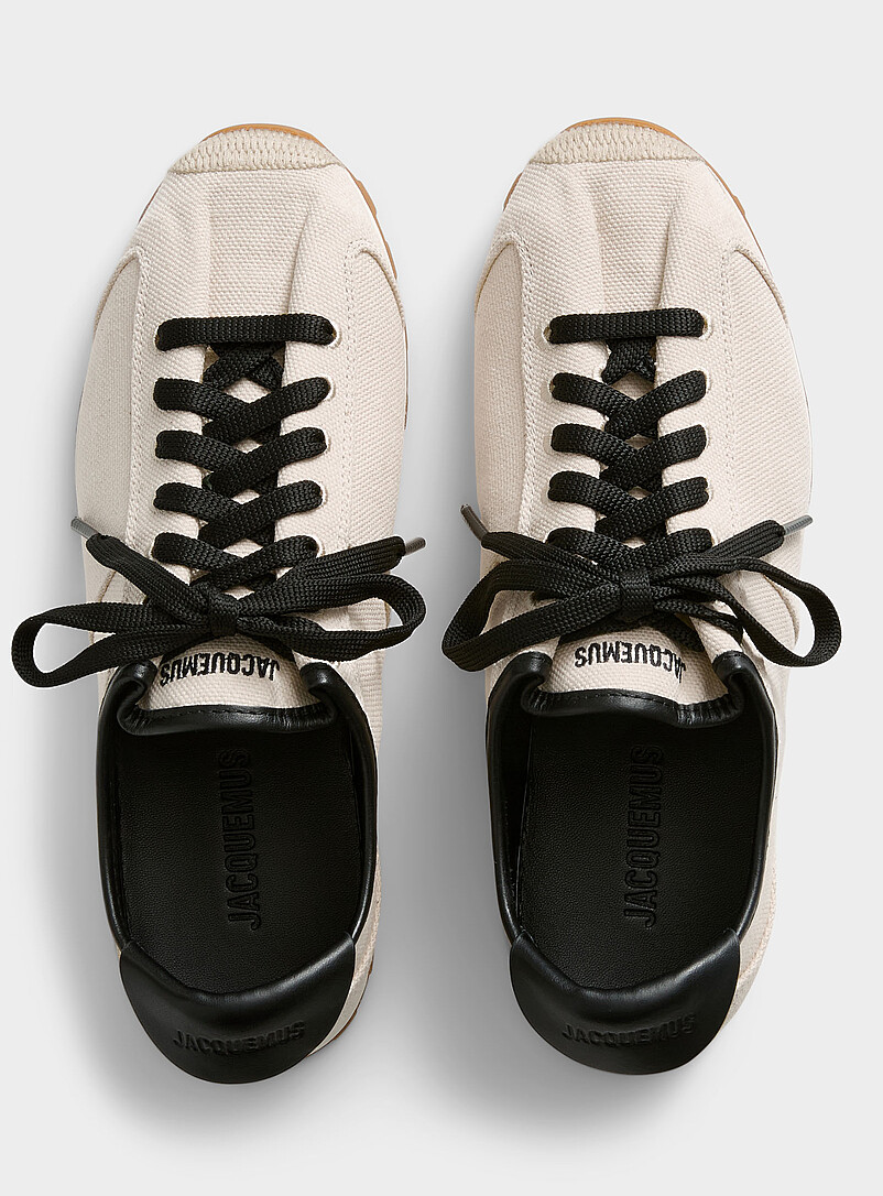 Les Tennis canvas and leather sneakers Women product image 3