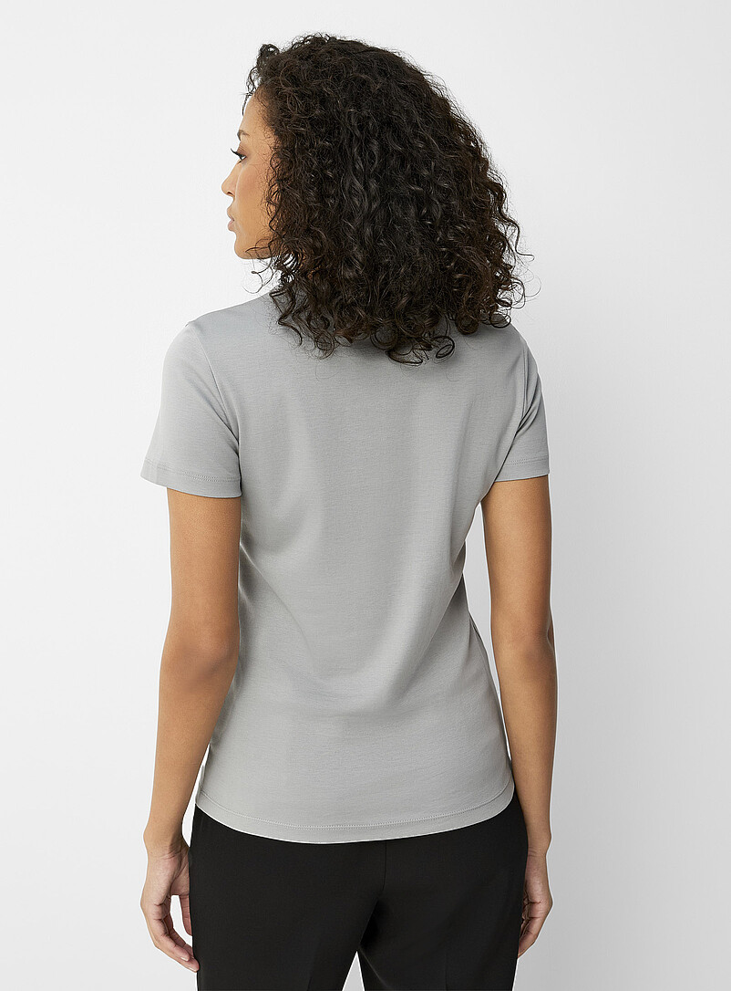 Robert Barakett: Le t-shirt luxueux coton pima Rouge framboise - Cerise pour femme