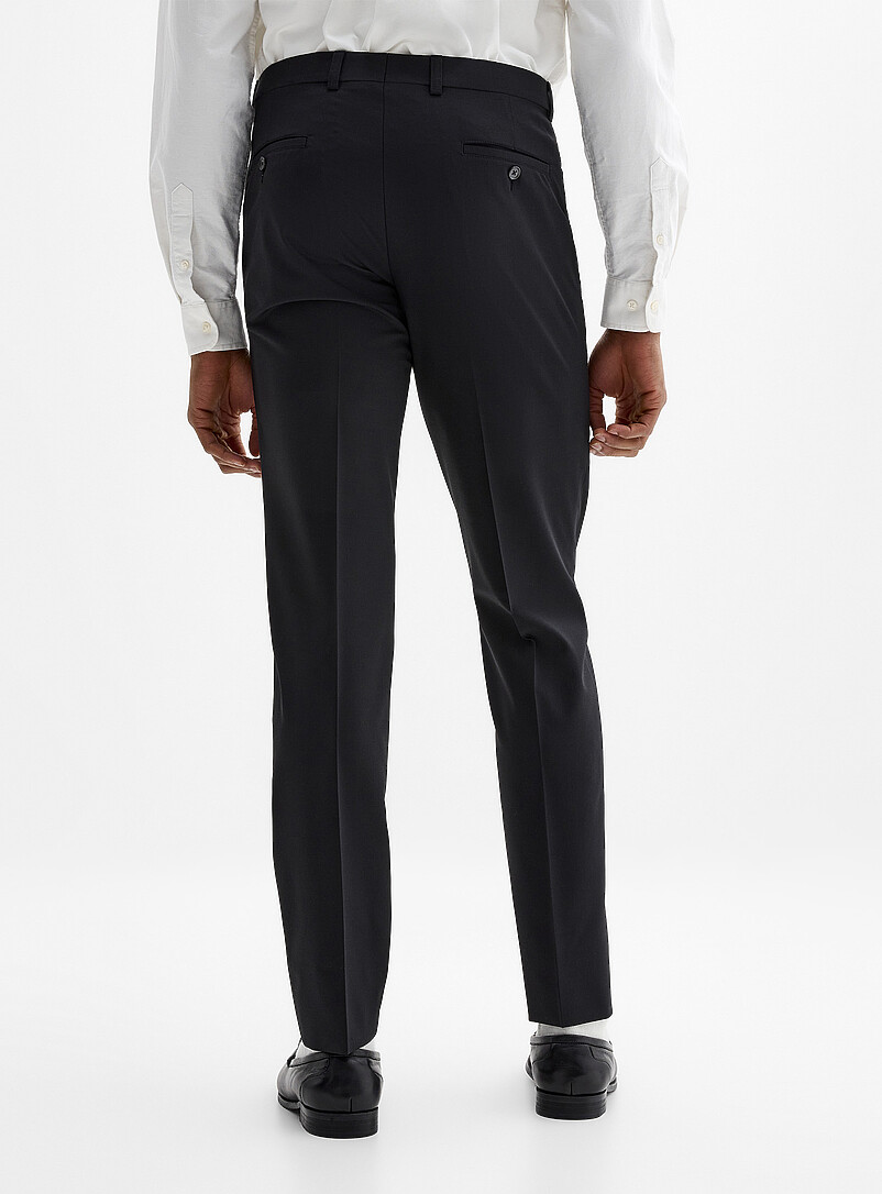 Riviera by Jack Victor: Le pantalon extensible lavable Franco <b>Coupe droite</b> Noir pour homme