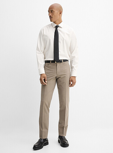 Riviera by Jack Victor: Le pantalon extensible lavable Franco <b>Coupe droite</b> Sable pour homme