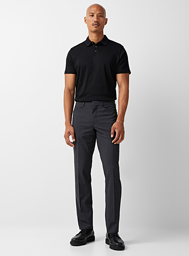 Riviera by Jack Victor: Le pantalon extensible lavable Franco <b>Coupe droite</b> Charbon pour homme