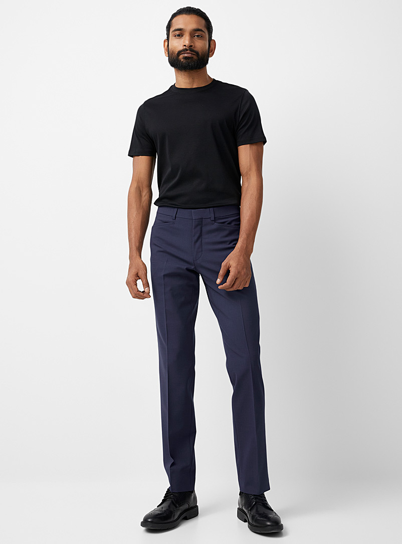 Riviera by Jack Victor Blue Franco stretch pant Straight fit for men