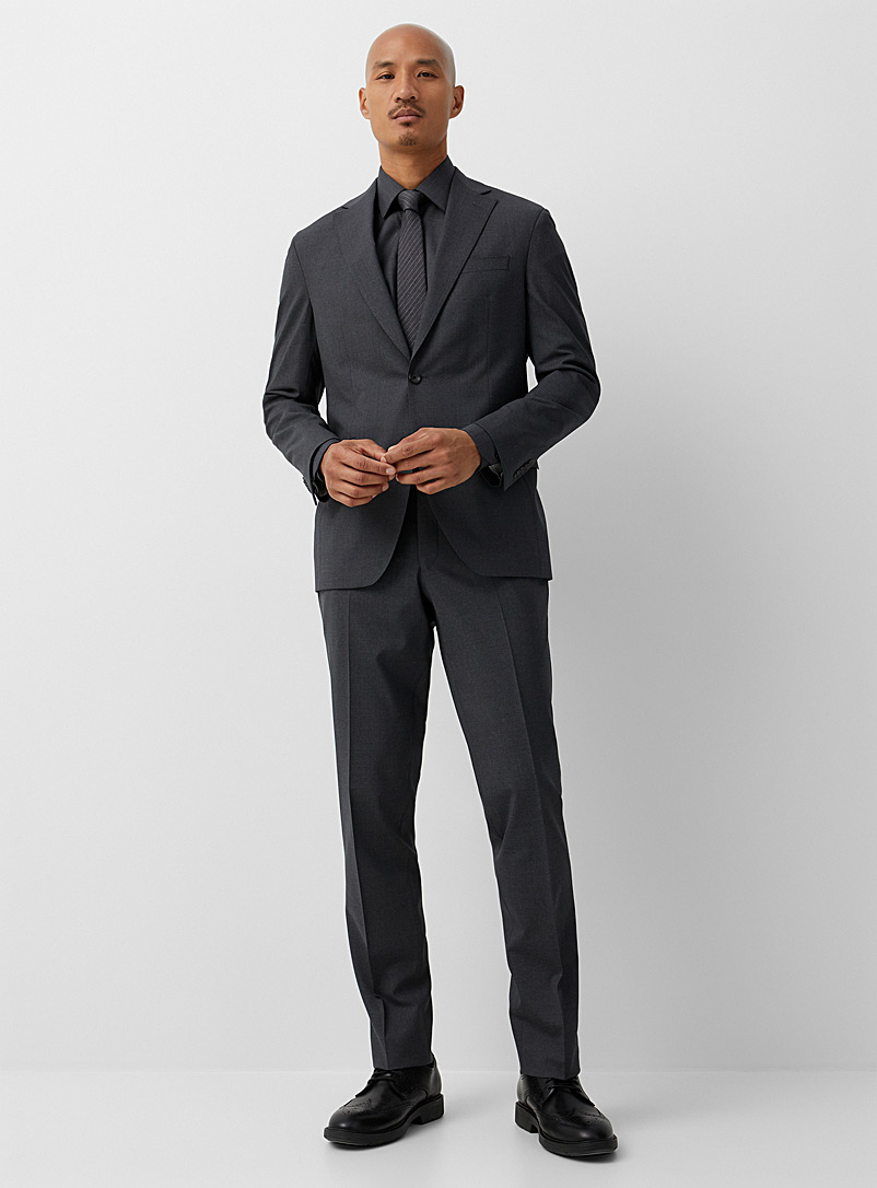 Jack Victor Charcoal Dean monochrome suit Semi-slim fit for men
