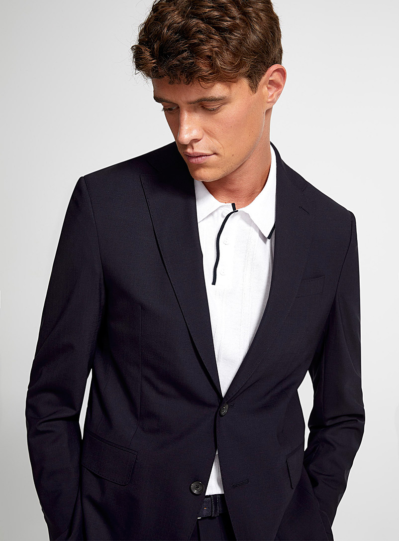 Jack Victor Navy/Midnight Blue Dean monochrome suit Semi-slim fit for men