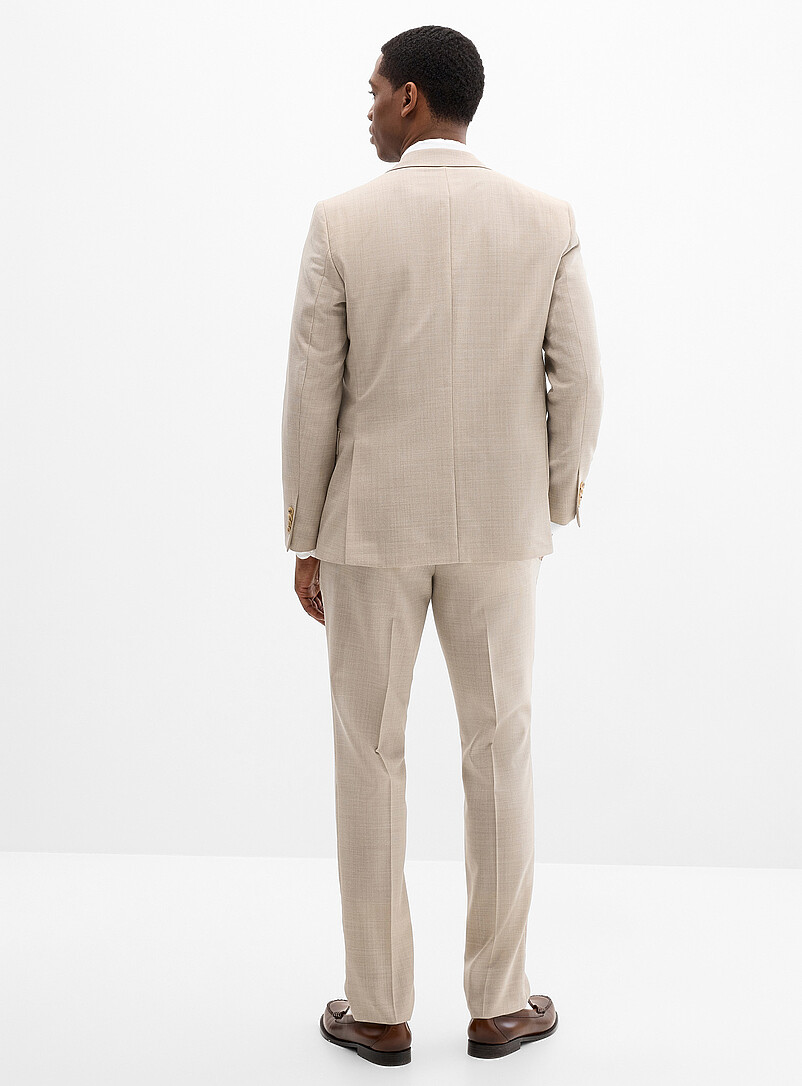 Jack Victor Sand Sand piqu&eacute; suit <b>Semi-slim fit</b> for men