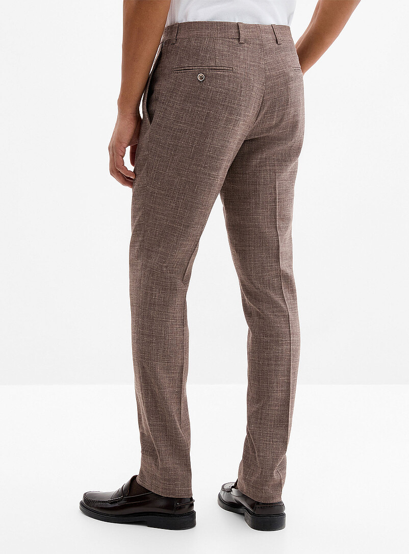 Riviera by Jack Victor Taupe Yakima touch of linen pant for men