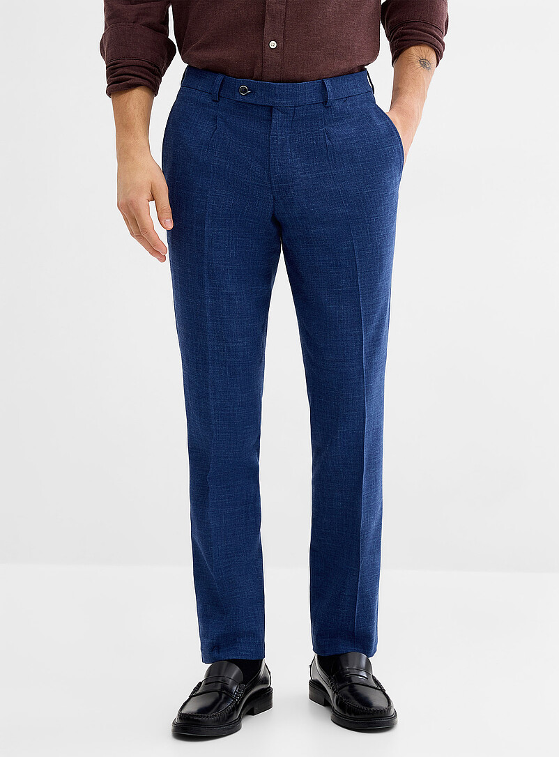 Riviera by Jack Victor: Le pantalon Yakima touche de lin Bleu pour homme