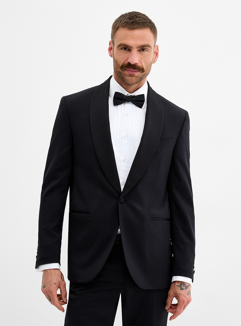 Jack Victor Black Ethan shawl-collar tuxedo jacket for men