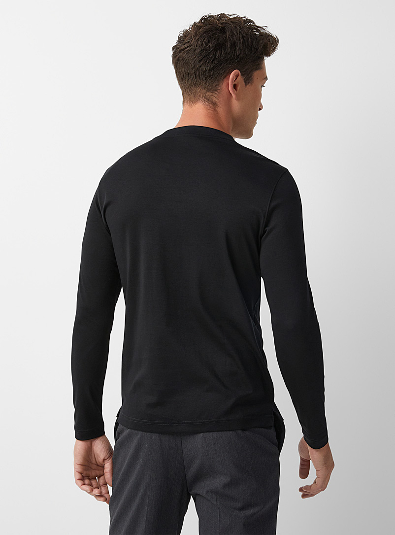 Robert Barakett Black Luxurious Pima cotton long-sleeve T-shirt for men