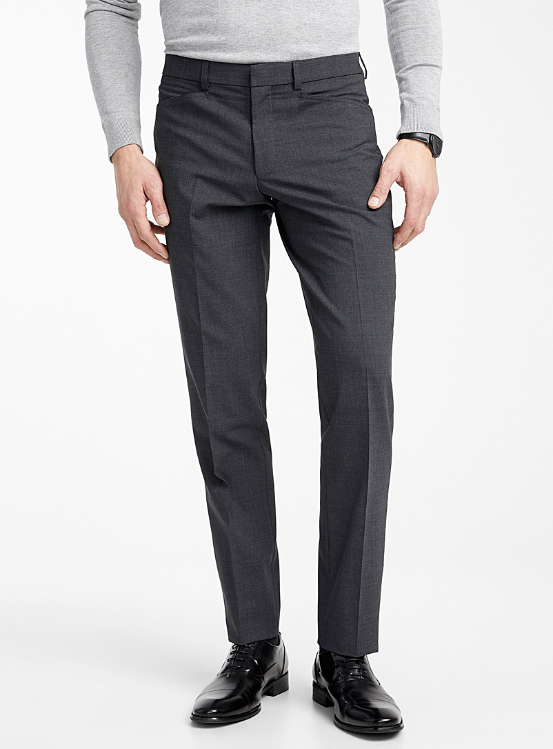 Riviera by Jack Victor Charcoal Business pant Straight fit for men