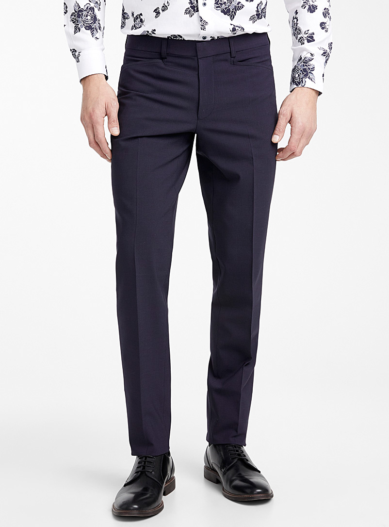 Riviera by Jack Victor Marine Blue Business pant Straight fit for men