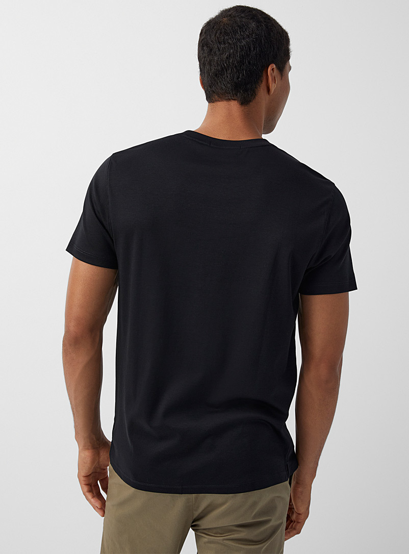Robert Barakett: Le t-shirt coton pima luxueux Noir pour homme