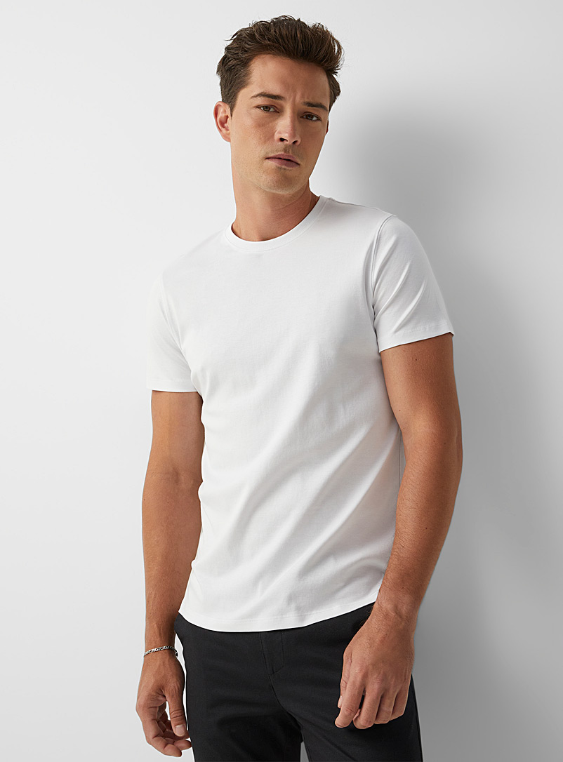Robert Barakett: Le t-shirt coton pima luxueux Blanc pour homme