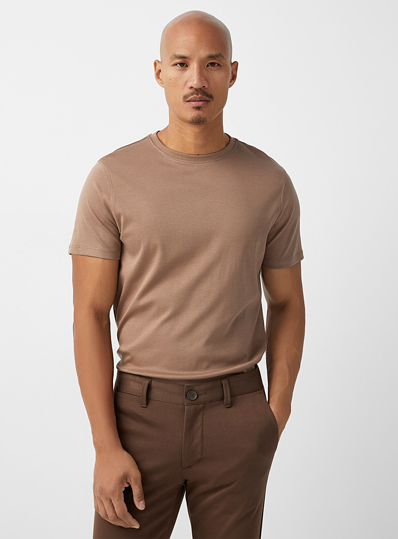 Robert Barakett Brown Luxurious Pima cotton T-shirt for men