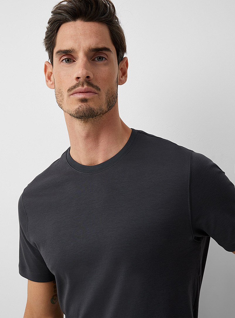 Robert Barakett Charcoal Luxurious Pima cotton T-shirt for men