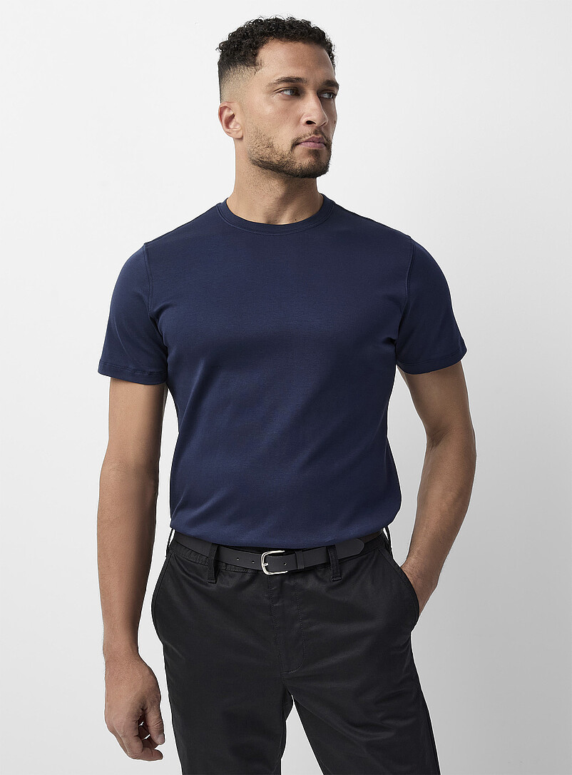 Robert Barakett: Le t-shirt coton pima luxueux Noir pour homme