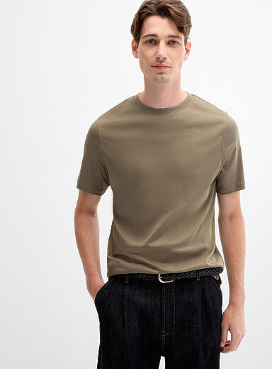 Robert Barakett Khaki/Sage/Olive Georgia Pima cotton T-shirt for men