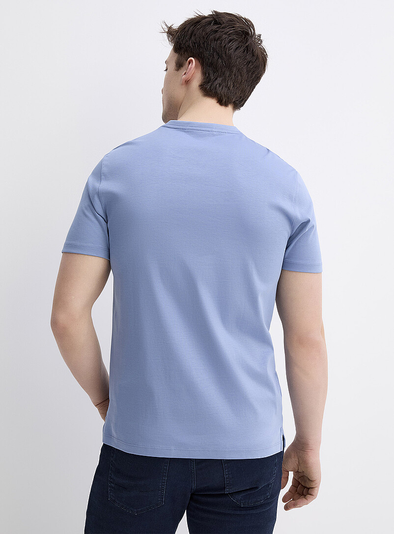 Robert Barakett: Le t-shirt col V coton pima luxueux Noir pour homme