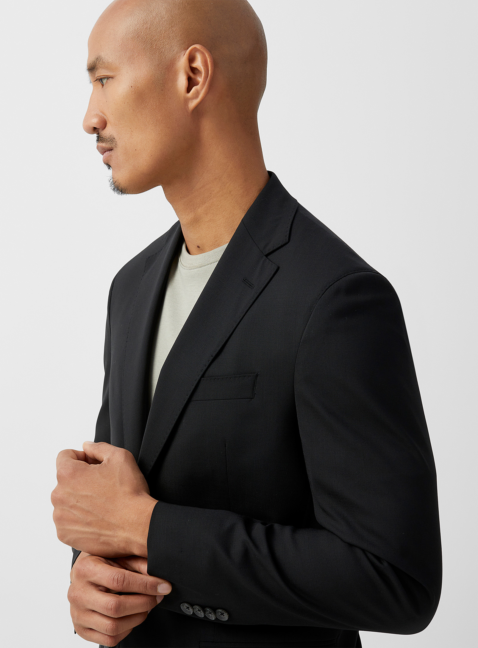 Jack Victor Dean Monochrome Suit Semi-slim Fit In Black
